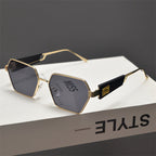 Rimless Gold Shield Sunglasses