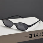 Slim Oval Acetate Sunglasses