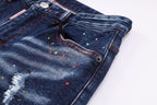 Slim-Fit Distressed Denim Jeans