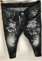 Slim-Fit Distressed Denim Jeans