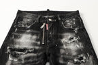 Slim-Fit Distressed Denim Jeans