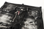 Slim-Fit Distressed Denim Jeans