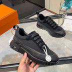 H Striped Leather Sneakers