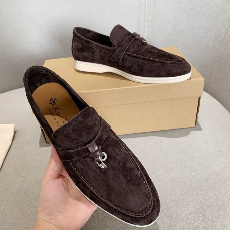 Dark Brown Suede Penny Loafers