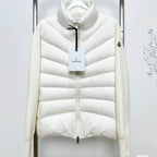 Knit-Sleeve Down Cardigan