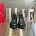 High-Top Studded Sneakers