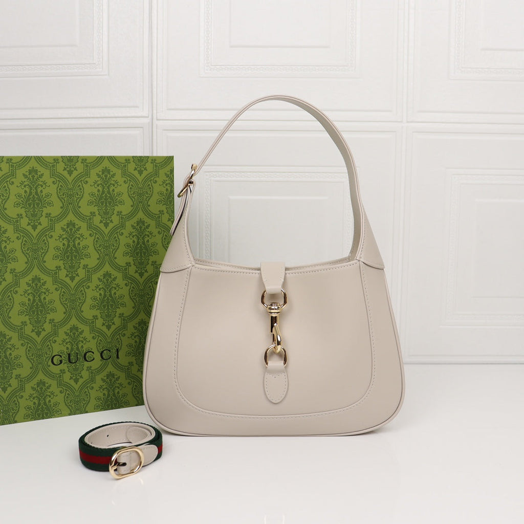 Small Shoulder Bag White Leather