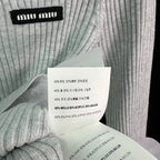 Ribbed High-Neck Wool Sweater