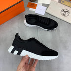 H Striped Leather Sneakers