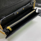 Quilted Leather Wallet on Chain