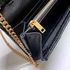 Quilted Leather Wallet on Chain